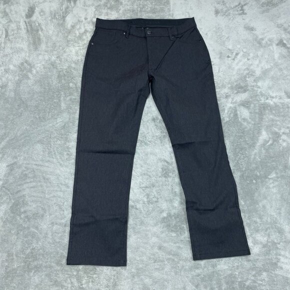 Urban Star Mens Stretch Straight Leg Relaxed Fit Pants 38x30 Black a1342 - Picture 1 of 6